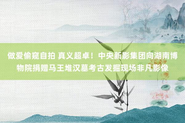 做爱偷窥自拍 真义超卓！中央新影集团向湖南博物院捐赠马王堆汉墓考古发掘现场非凡影像