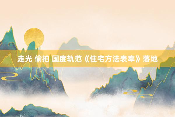 走光 偷拍 国度轨范《住宅方法表率》落地