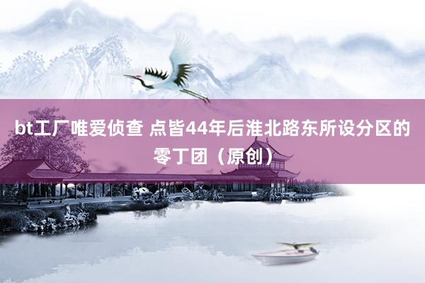 bt工厂唯爱侦查 点皆44年后淮北路东所设分区的零丁团（原创）