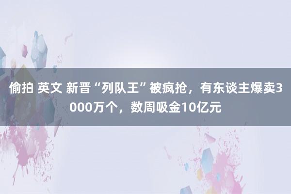 偷拍 英文 新晋“列队王”被疯抢，有东谈主爆卖3000万个，数周吸金10亿元